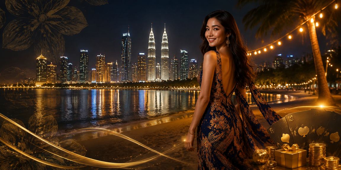 Suasana permainan VIP Baccarat bertema batik di Kuala Lumpur