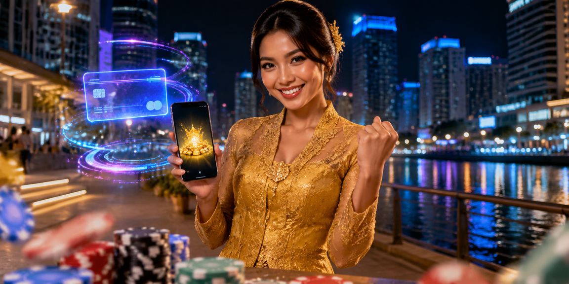 Pengguna wanita Malaysia dengan pakaian tradisional menggunakan aplikasi mudah alih qasweshoz1 di Petaling Jaya